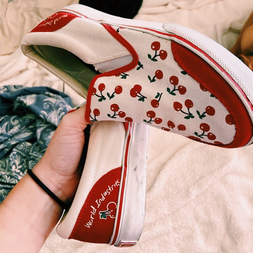Cherry slip ons